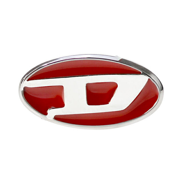ディーゼル ピアス メンズ ブランド DIESEL ロゴ スタッド 片耳用 DX1443040 シルバー レッド アクセサリー DX1443040