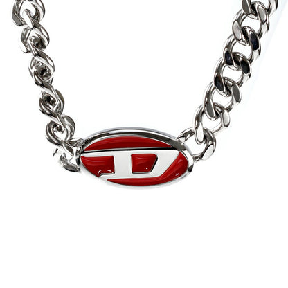 ディーゼル ネックレス メンズ レディース ブランド ステンレススチール DX1446040 シルバー レッド アクセサリー DX1446040