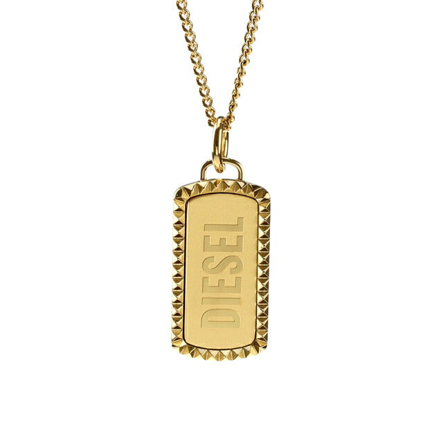 ディーゼル ネックレス メンズ レディース ブランド ステンレススチール ドッグタグ DX1456710 ゴールド アクセサリー DX1456710