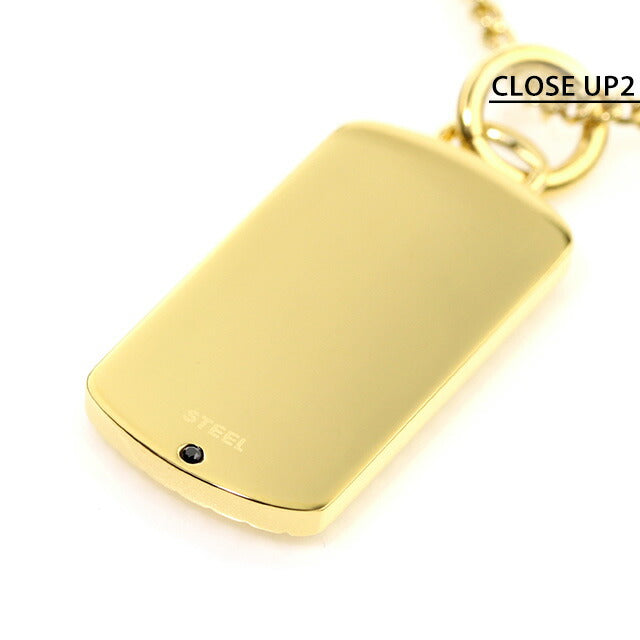 ディーゼル ネックレス メンズ レディース ブランド ステンレススチール ドッグタグ DX1456710 ゴールド アクセサリー DX1456710