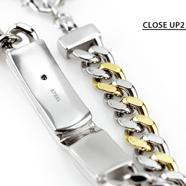 DIESEL DX1457931 シルバー/ゴールド チェーンブレスレットコンビ DIESEL ディーゼル ブレスレット メンズブレスレット メンズ