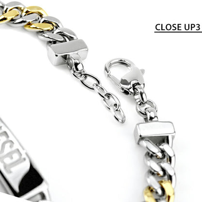 ディーゼル ブレスレット メンズ レディース ブランド ステンレススチール DX1457931 シルバー ゴールド アクセサリー DX1457931