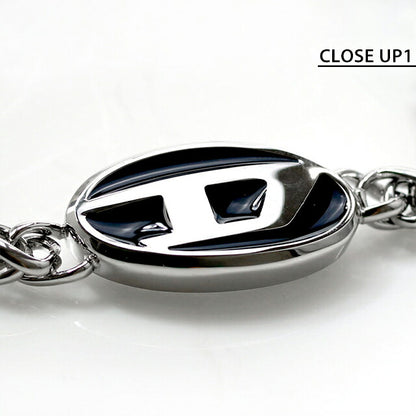 ディーゼル ブレスレット メンズ レディース ブランド チェーン ステンレススチール DX1469040 シルバー ブラック アクセサリー DX1469040