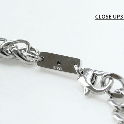 ディーゼル ブレスレット メンズ レディース ブランド チェーン ステンレススチール DX1469040 シルバー ブラック アクセサリー DX1469040