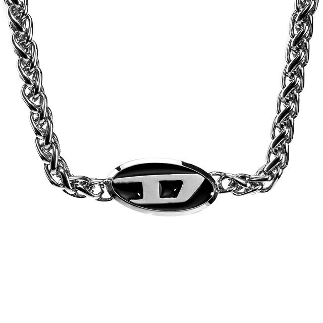 ディーゼル ネックレス メンズ レディース ブランド ステンレススチール DX1470040 シルバー ブラック アクセサリー DX1470040