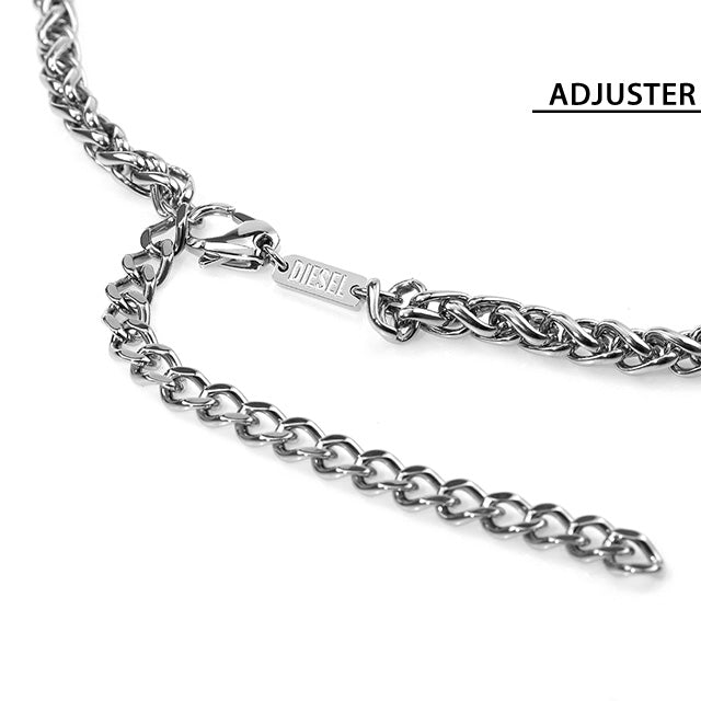 ディーゼル ネックレス ステンレススチール シルバー DIESEL