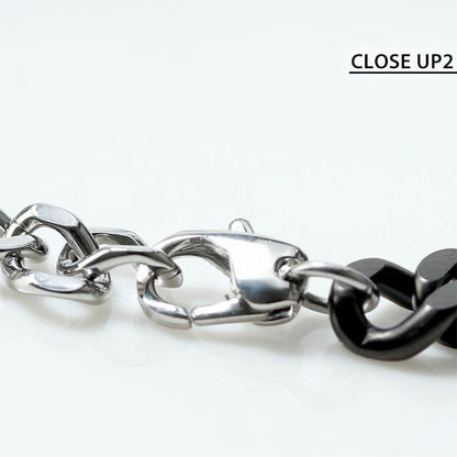 ディーゼル ブレスレット メンズ レディース ブランド チェーン ステンレススチール DX1486060 ブラック シルバー アクセサリー DX1486060