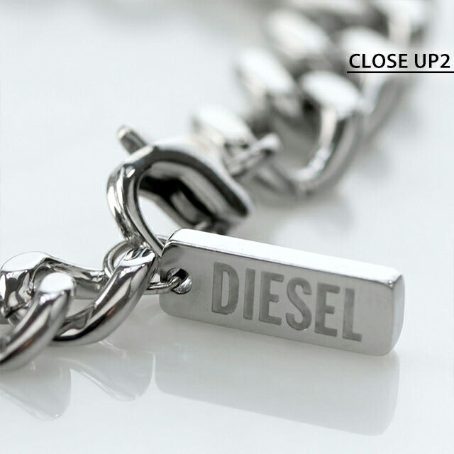DIESEL ディーゼル ブレスレット シルバー×ブラック DX1513040 ディーゼル ブレスレット メンズ レディース ブランド チェーン