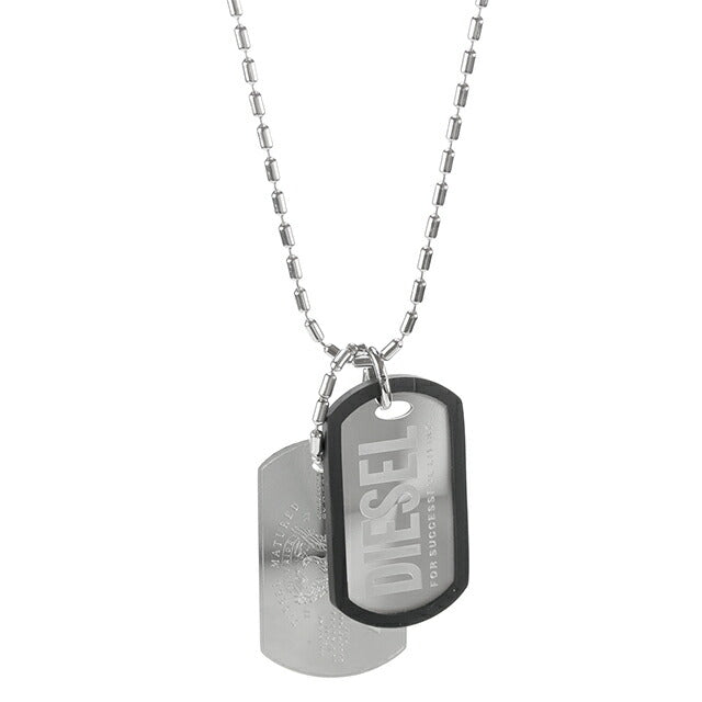 ディーゼル ネックレス メンズ ブランド DIESEL ペンダント ドッグタグ DX1553040 ブラック アクセサリー DX1553040