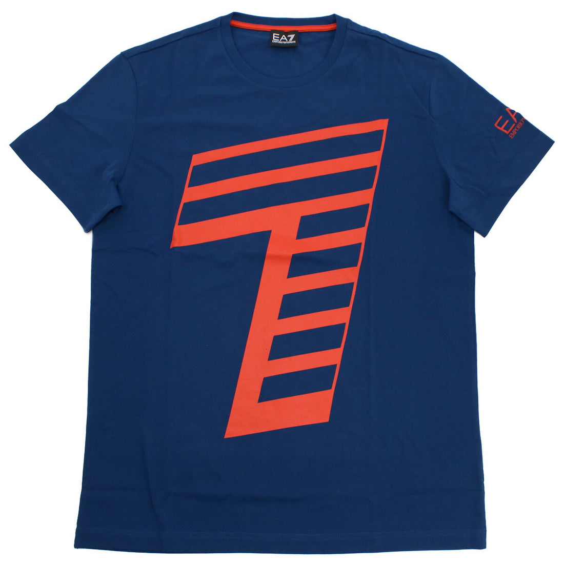 イーエーセブン Tシャツ メンズ コットン100% トルコ 6HPT33 BLUE OPAL ブルー系 ファッション EA76HPT33A021
