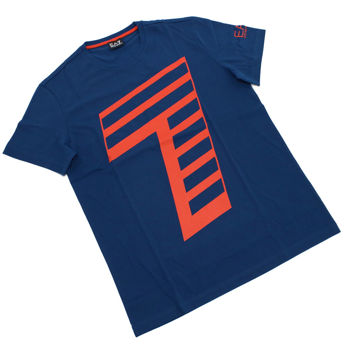 イーエーセブン Tシャツ メンズ コットン100% トルコ 6HPT33 BLUE OPAL ブルー系 ファッション EA76HPT33A021