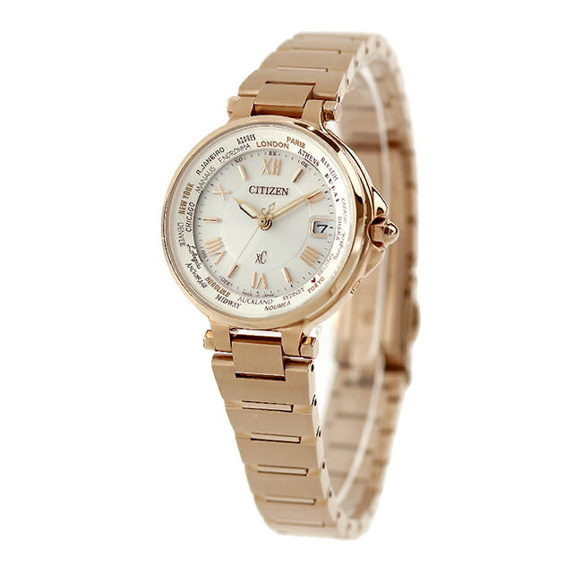 【新品】シチズン CITIZEN xC 腕時計 レディース EC1017-58A basic collection 光発電エコ・ドライブ電波（H246-04M） シルバーxピンクゴールド アナログ表示 XC シチズン クロスシー 腕時計 レディース CITIZEN xC EC1017-58A