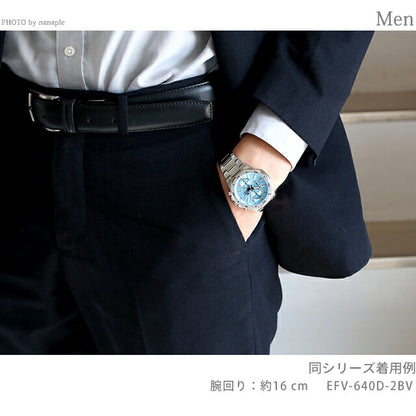 エディフィス EDIFICE クォーツ 電池式 V-640D-2BV スタンダード クロノグラフ 海外モデル メンズ 腕時計 ブランド カシオ casio EFV-640D-2BVDF