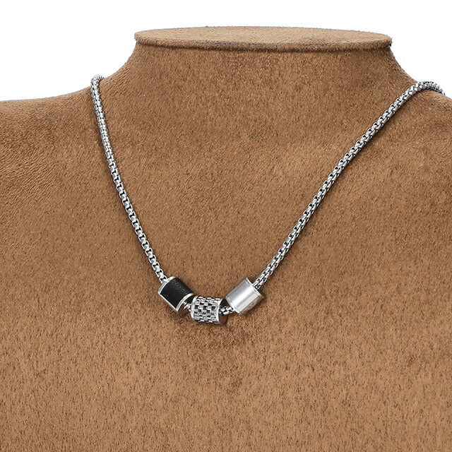 エンポリオ・アルマーニ ネックレス メンズ レディース ブランド EMPORIO ARMANI EGS2383020 シルバー/ブラック EGS2383020