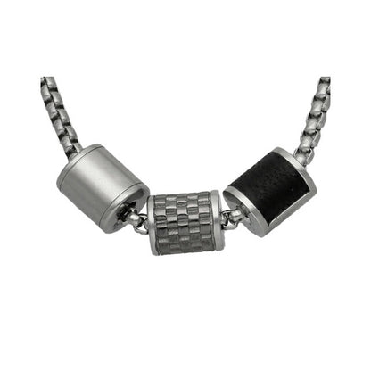 エンポリオ・アルマーニ ネックレス メンズ レディース ブランド EMPORIO ARMANI EGS2383020 シルバー/ブラック EGS2383020