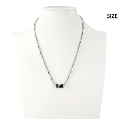 エンポリオ アルマーニ ネックレス EMPORIO ARMANI ペンダント メンズ EGS2919040 ブラック シルバー アクセサリー EGS2919040
