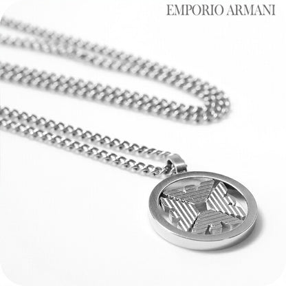 エンポリオ アルマーニ ネックレス メンズ レディース ブランド EMPORIO ARMANI ペンダント シルバー アクセサリー EGS3040040