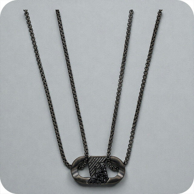 エンポリオ・アルマーニ ネックレス メンズ ブランド EMPORIO ARMANI EGS3172001 ブラック