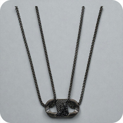 エンポリオ・アルマーニ ネックレス メンズ ブランド EMPORIO ARMANI EGS3172001 ブラック