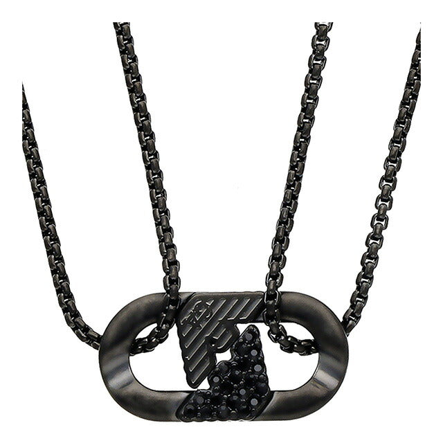 エンポリオ・アルマーニ ネックレス メンズ ブランド EMPORIO ARMANI EGS3172001 ブラック