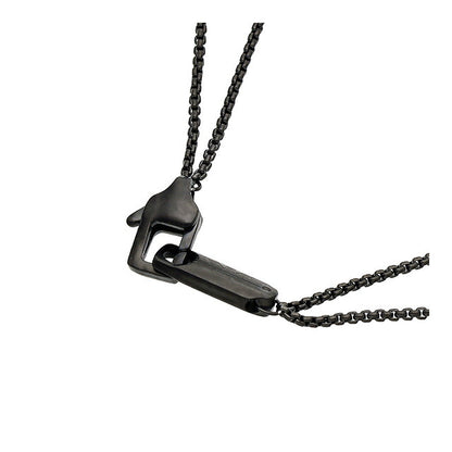 エンポリオ・アルマーニ ネックレス メンズ ブランド EMPORIO ARMANI EGS3172001 ブラック