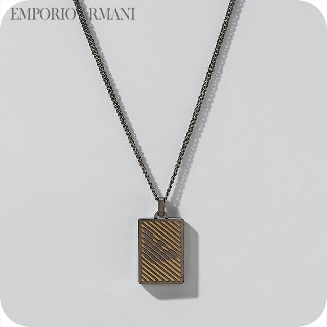 エンポリオ・アルマーニ ネックレス メンズ レディース ブランド EMPORIO ARMANI China EGS3239060 ガンメタ アクセサリー ジュエリー ブランド 高級 おしゃれ プレゼント 実用的 ペア