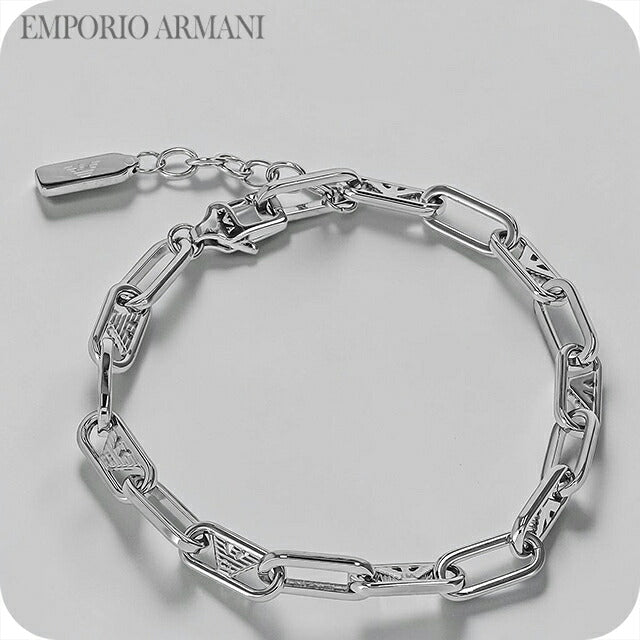 エンポリオ・アルマーニ ブレスレット メンズ レディース ブランド EMPORIO ARMANI China EGS3249040 シルバー アクセサリー 腕輪 ジュエリー ブランド 高級 おしゃれ プレゼント 実用的 ペア