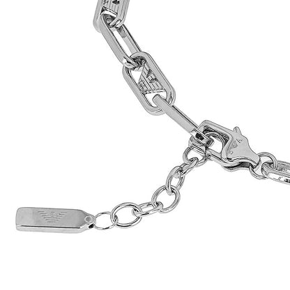 エンポリオ・アルマーニ ブレスレット メンズ レディース ブランド EMPORIO ARMANI China EGS3249040 シルバー アクセサリー 腕輪 ジュエリー ブランド 高級 おしゃれ プレゼント 実用的 ペア