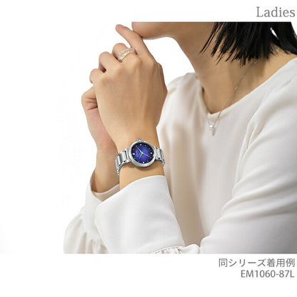 シチズン エル UNITE with BLUE ROUND 腕時計 ブランド レディース 数量限定 ダイヤモンド ソーラー CITIZEN L EM1060-87L アナログ ブルー EM1060-87L