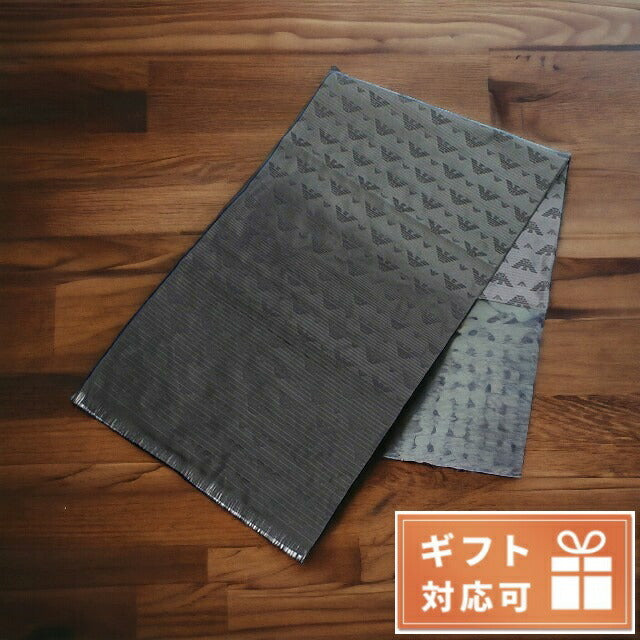 エンポリオ・アルマーニ マフラー メンズ ポリエスエル100% イタリア 625051 CASTLE GREY グレー系 小物 EMA625051011