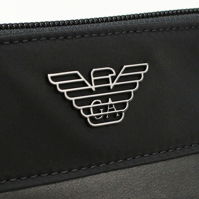 エンポリオ・アルマーニ 斜め掛け ショルダーバッグ メンズ ブランド EMPORIO ARMANI EM001807 ブラック バッグ EMAEM001807011