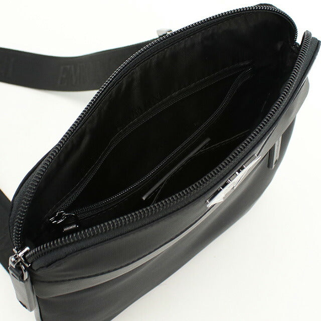 エンポリオ・アルマーニ 斜め掛け ショルダーバッグ メンズ ブランド EMPORIO ARMANI EM001807 ブラック バッグ EMAEM001807011