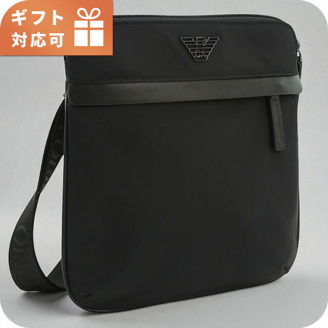 エンポリオ・アルマーニ 斜め掛け ショルダーバッグ メンズ ブランド EMPORIO ARMANI EM001807 ブラック バッグ EMAEM001807011