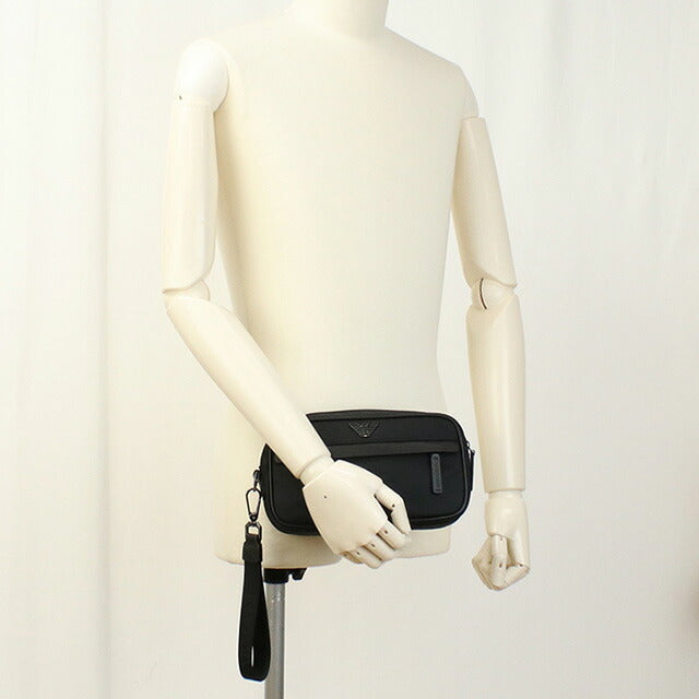 エンポリオ・アルマーニ セカンドバッグ メンズ ブランド EMPORIO ARMANI EM001811 ブラック バッグ EMAEM001811011