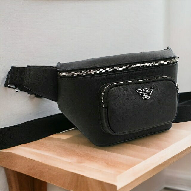 エンポリオ・アルマーニ ボディバッグ メンズ ブランド EMPORIO ARMANI ポリエステル Y4O238 BLACK ブラック バッグ EMAY4O238051