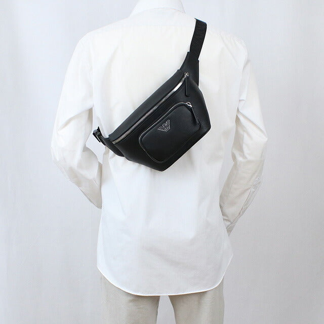 エンポリオ・アルマーニ ボディバッグ メンズ ブランド EMPORIO ARMANI ポリエステル Y4O238 BLACK ブラック バッグ EMAY4O238051