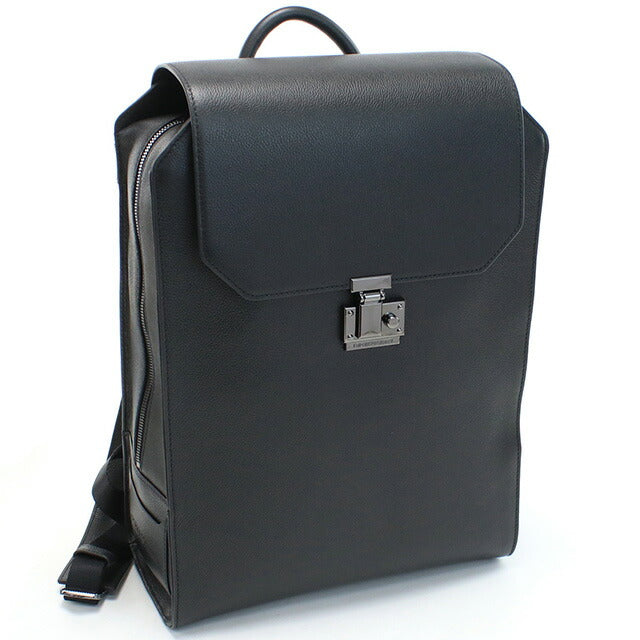 エンポリオ・アルマーニ リュック メンズ ブランド EMPORIO ARMANI レザー Y4O439 BLACK-GUN METAL ブラック バッグ EMAY4O439021