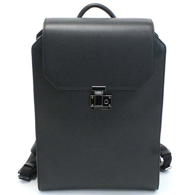 エンポリオ・アルマーニ リュック メンズ ブランド EMPORIO ARMANI レザー Y4O439 BLACK-GUN METAL ブラック バッグ EMAY4O439021