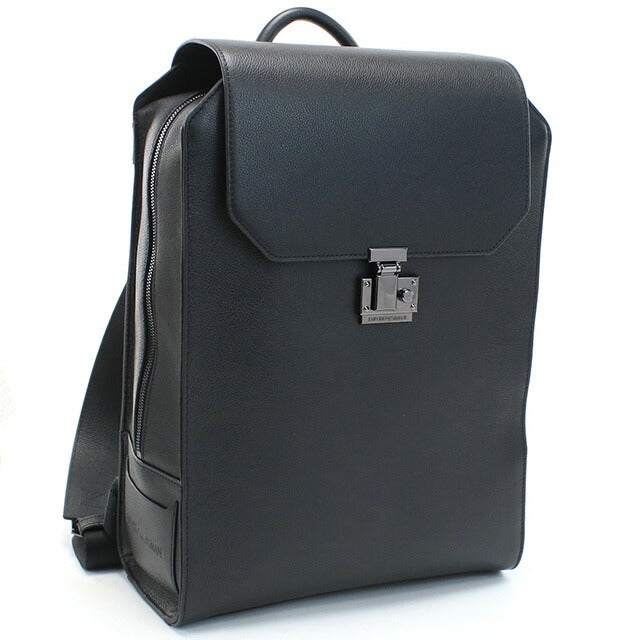エンポリオ・アルマーニ リュック メンズ ブランド EMPORIO ARMANI レザー Y4O439 BLACK-GUN METAL ブラック バッグ EMAY4O439021