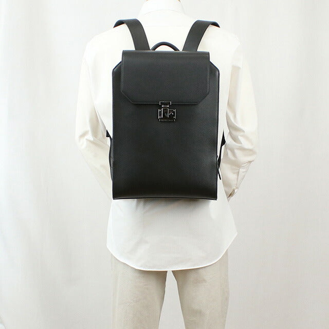 エンポリオ・アルマーニ リュック メンズ ブランド EMPORIO ARMANI レザー Y4O439 BLACK-GUN METAL ブラック バッグ EMAY4O439021