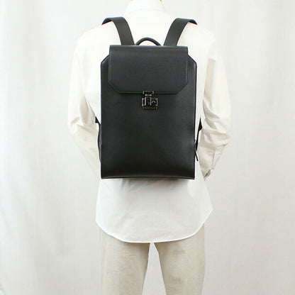 エンポリオ・アルマーニ リュック メンズ ブランド EMPORIO ARMANI レザー Y4O439 BLACK-GUN METAL ブラック バッグ EMAY4O439021