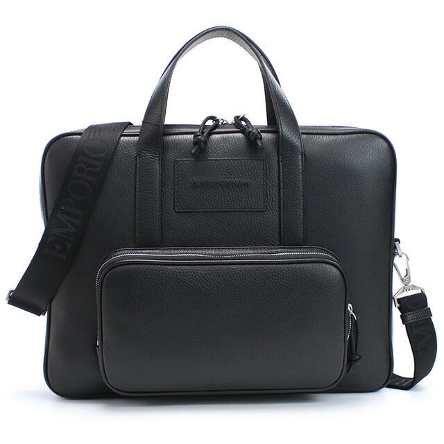 エンポリオ・アルマーニ ブリーフケース メンズ ブランド EMPORIO ARMANI レザー Y4P144 BLACK ブラック バッグ EMAY4P144011