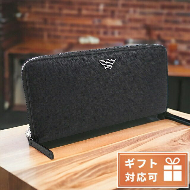 エンポリオ・アルマーニ オーガナイザー メンズ レザー Y4R169 BLACK-BLACK ブラック 小物 EMAY4R169061