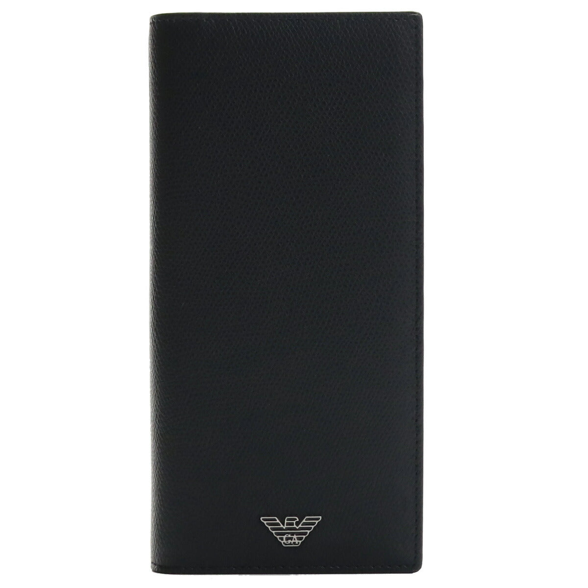 エンポリオ・アルマーニ 長財布ニ折小銭入付き メンズ レザー イタリア Y4R256 BLACK ブラック 財布 EMAY4R256011