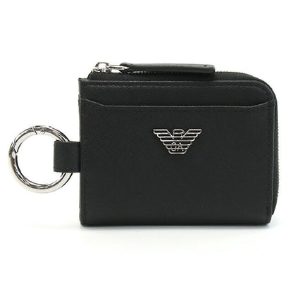 エンポリオ・アルマーニ キーリング付小銭入れ メンズ ブランド EMPORIO ARMANI Y4R500 BLACK ブラック 財布 EMAY4R500011
