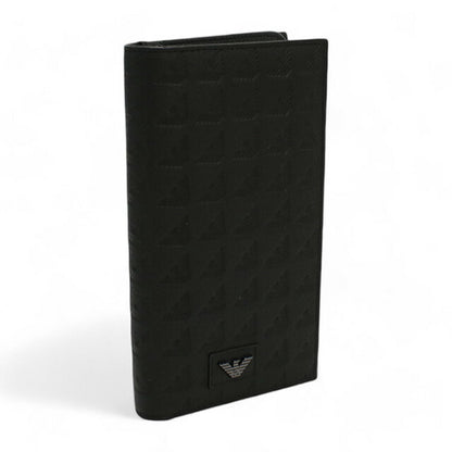 エンポリオ・アルマーニ 長財布ニ折小銭入付き メンズ ブランド EMPORIO ARMANI チュニジア Y4R624 BLACK 財布 EMAY4R624031
