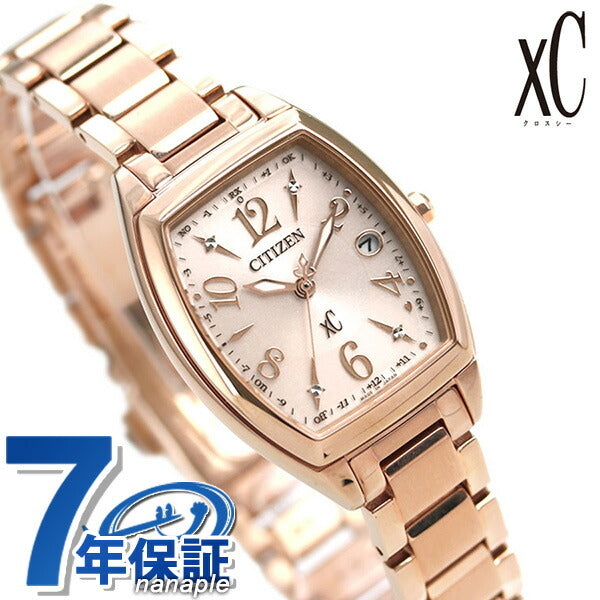 Citizen Cross Sea Happy Flight Eco Drive Solar Radio ES9392-51W Watch Brand CITIZEN xC Pink Gold Women&