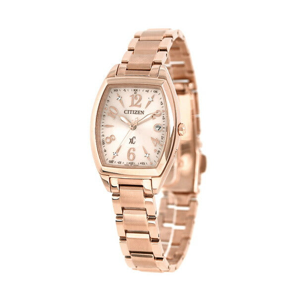 Citizen Cross Sea Happy Flight Eco Drive Solar Radio ES9392-51W Watch Brand CITIZEN xC Pink Gold Women&