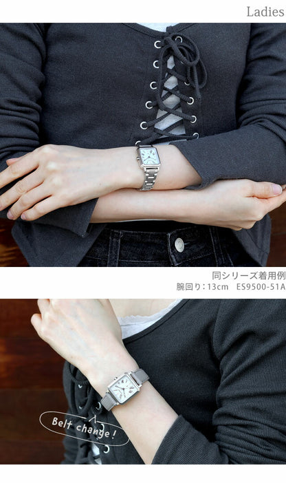 ES9500-51A ｜ Citizen Cross Sea hikari collection Square 2way Model Happy Flight Eco Drive Radio