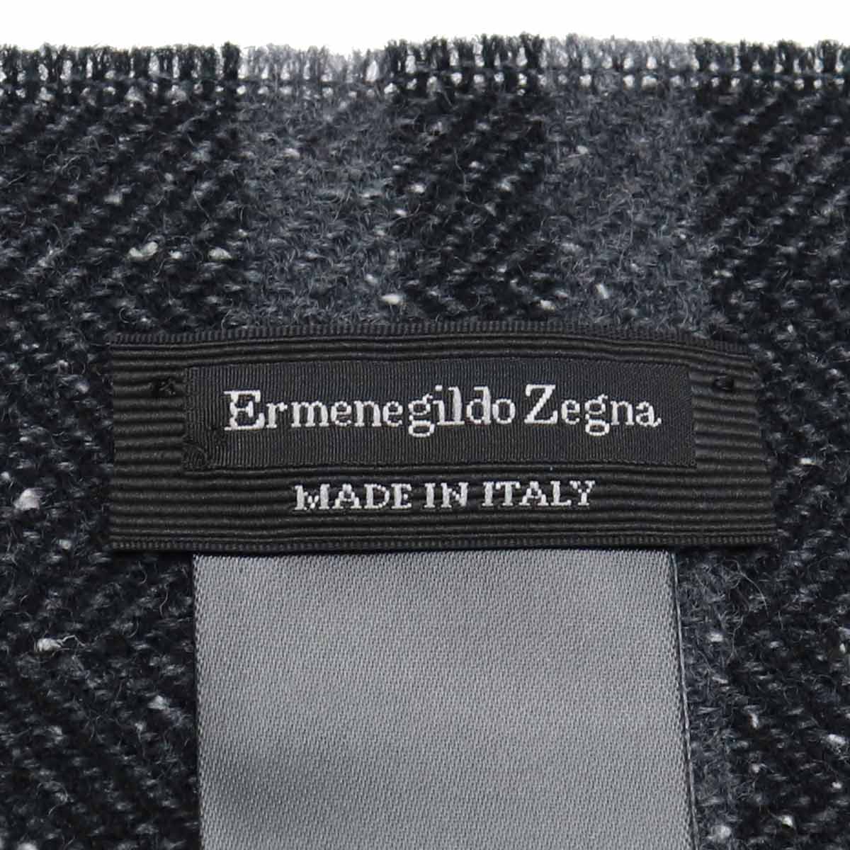 エルメネジルド・ゼニア マフラー メンズ ウール100% イタリア Z8L12 グレー系 小物 EZEZ8L12011